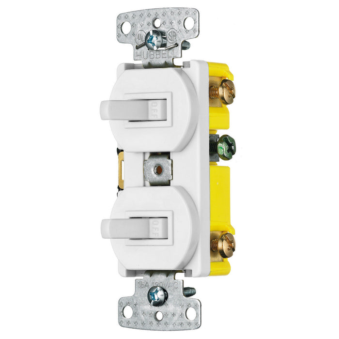 Bryant Combination 2-15A 3-Way Toggle White (RC303W)