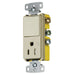 Bryant Combination Decorator 15A 3-Way And 15A 125V Receptacle Tamper-Resistant Ivory (RCD308ITR)