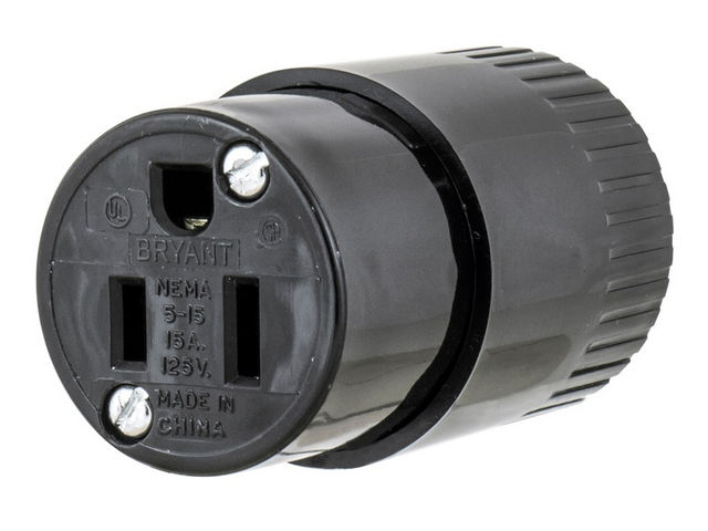 Bryant Connector 15A 125V 5-15R Black (5269B)