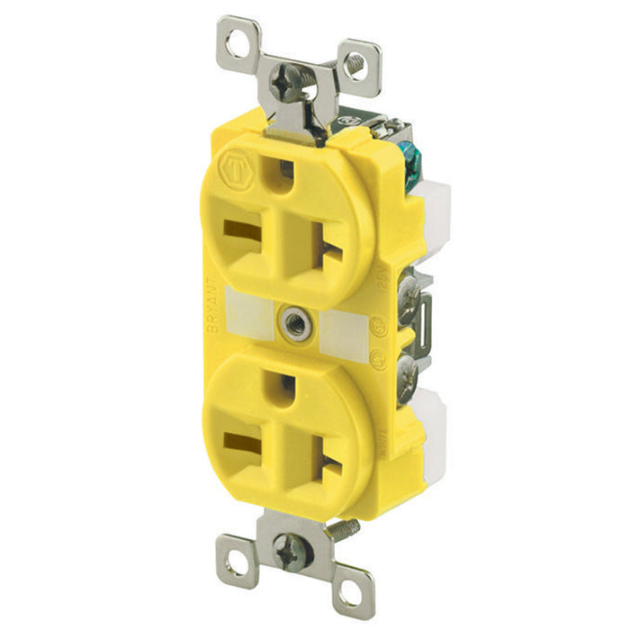 Bryant Duplex Receptacle CM 20A 250V 6-20R Yellow (BRY5462CR)