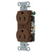 Bryant Duplex Receptacle Commercial Grade 15A 125V 5-15R Brown (CRS15)