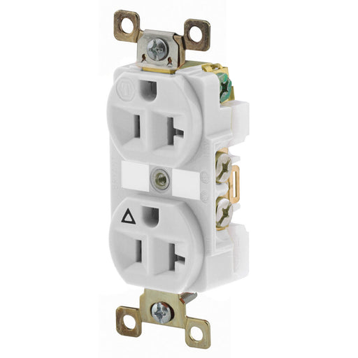 Bryant Duplex Receptacle Industrial Grade 20A 125V 5-20R White (BRY5362IGW)