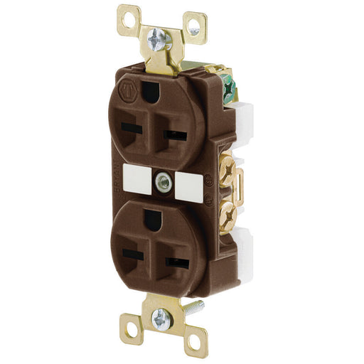 Bryant Duplex Receptacle Industrial Grade 15A 250V 6-15R Brown (BRY5662)