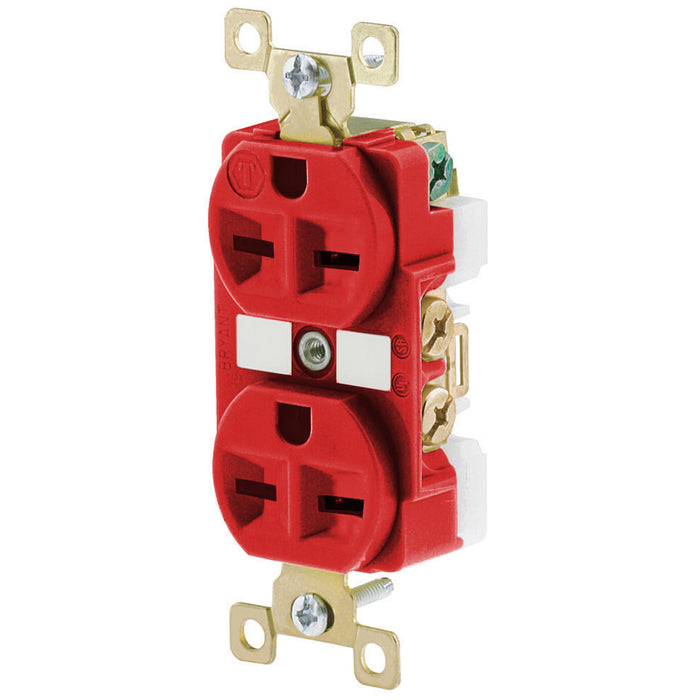 Bryant Duplex Receptacle Industrial Grade 15A 250V 6-15R Red (BRY5662RED)