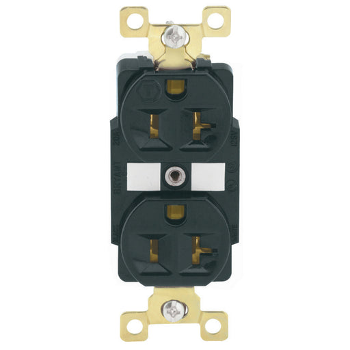 Bryant Duplex Receptacle Industrial Grade 20A 125V 5-20R Black (BRY5362BLK)