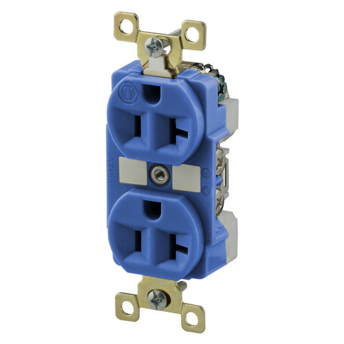 Bryant Duplex Receptacle Industrial Grade 20A 125V 5-20R Blue (BRY5362BU)