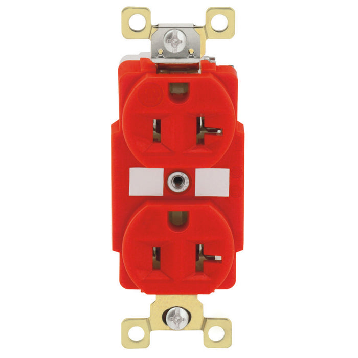 Bryant Duplex Receptacle Industrial Grade 20A 125V 5-20R Red (BRY5362RED)