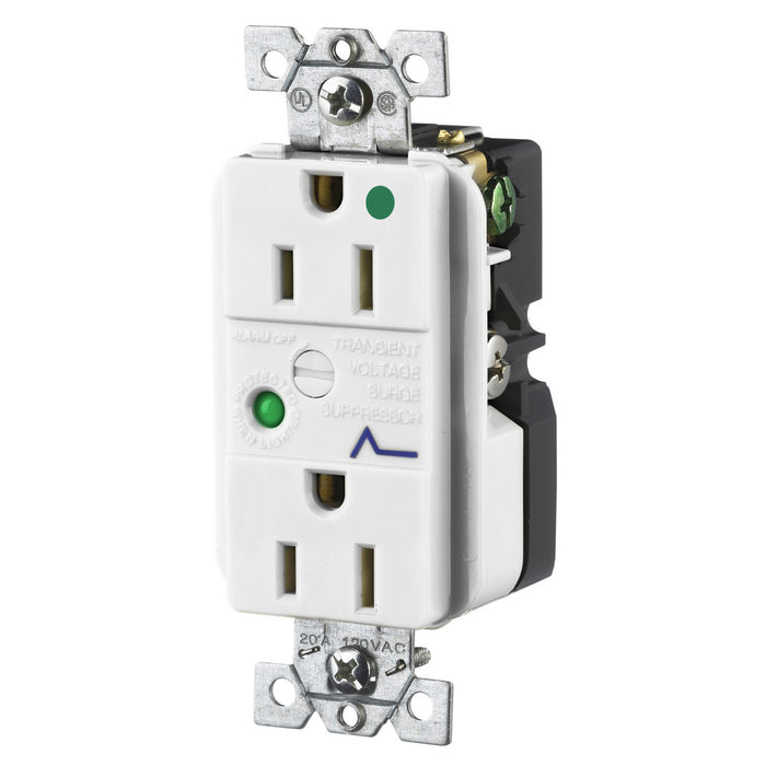 Bryant Duplex Surge Protective Device Receptacle Hospital Grade 15A 125V 5-15R White (SP82WA)