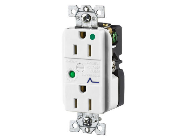 Bryant Duplex Surge Protective Device Receptacle Hospital Grade 15A 125V 5-15R White (SP82WA)