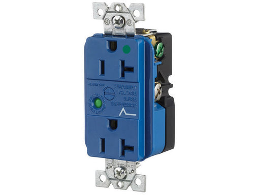 Bryant Duplex Surge Protective Device Receptacle Hospital Grade 20A 125V 5-20R Blue (SP83A)