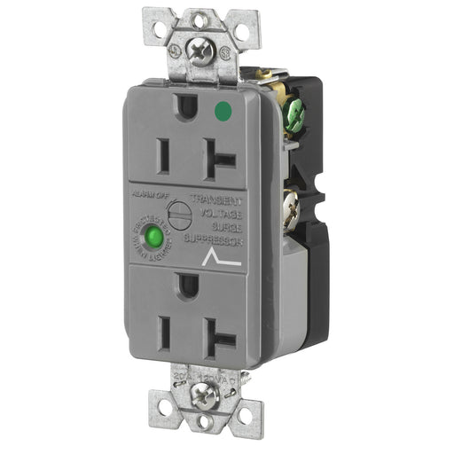 Bryant Duplex Surge Protective Device Receptacle Hospital Grade 20A 125V 5-20R Gray (SP83GYA)