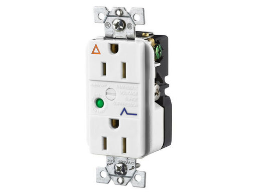 Bryant Duplex Surge Protective Device Receptacle Industrial Grade 15A 125V 5-15R White (SP52IGWA)