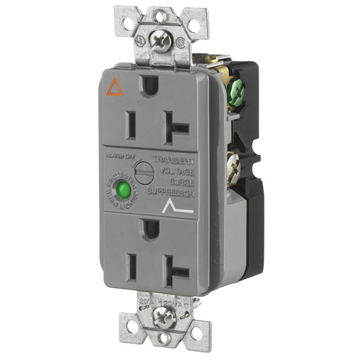 Bryant Duplex Surge Protective Device Receptacle Industrial Grade 20A 125V 5-20R Gray (SP53IGGYA)