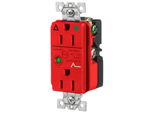 Bryant Duplex Surge Protective Device Receptacle Industrial Grade Hospital Grade 15A 125V Red (SP82IGRA)