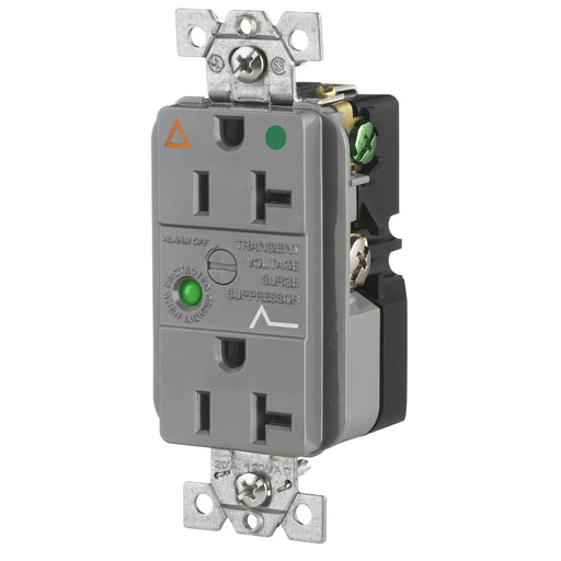 Bryant Duplex Surge Protective Device Receptacle Industrial Grade Hospital Grade 20A 125V Gray (SP83IGGYA)