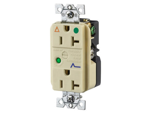 Bryant Duplex Surge Protective Device Receptacle Industrial Grade Hospital Grade 20A 125V Ivory (SP83IGIA)