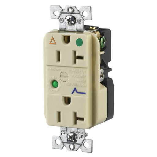 Bryant Duplex Surge Protective Device Receptacle Industrial Grade Hospital Grade 20A 125V Ivory (SP83IGIA)