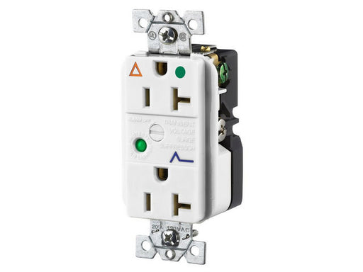 Bryant Duplex Surge Protective Device Receptacle Industrial Grade Hospital Grade 20A 125V White (SP83IGWA)