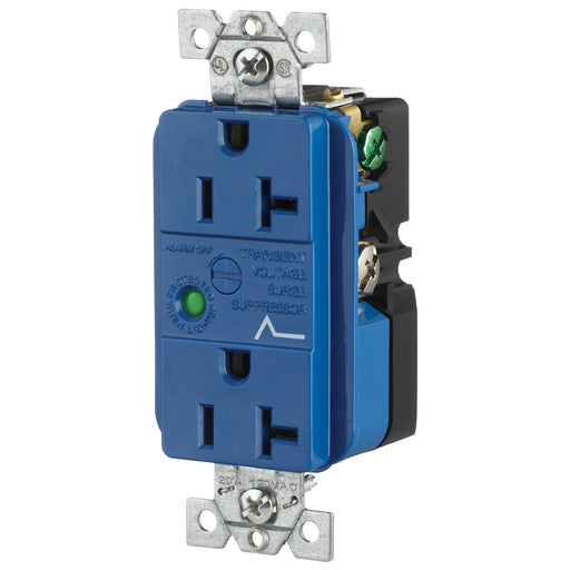 Bryant Duplex TVSS Receptacle 20A 125V 5-20R Blue (SP53A)