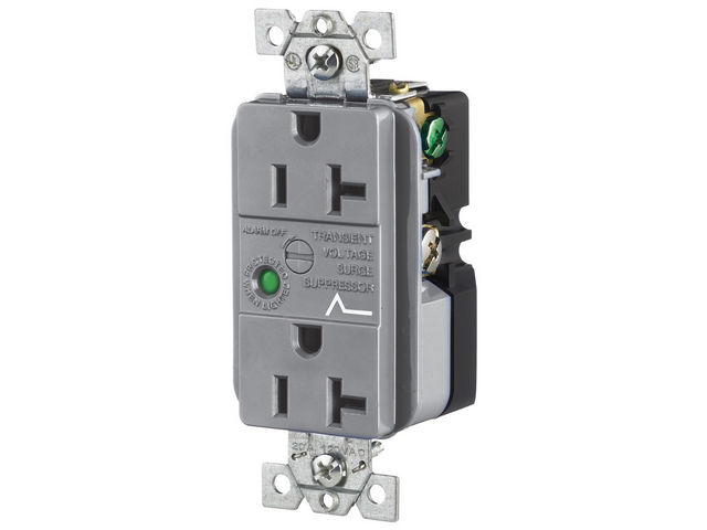 Bryant Duplex TVSS Receptacle 20A 125V 5-20R Gray (SP53GYA)