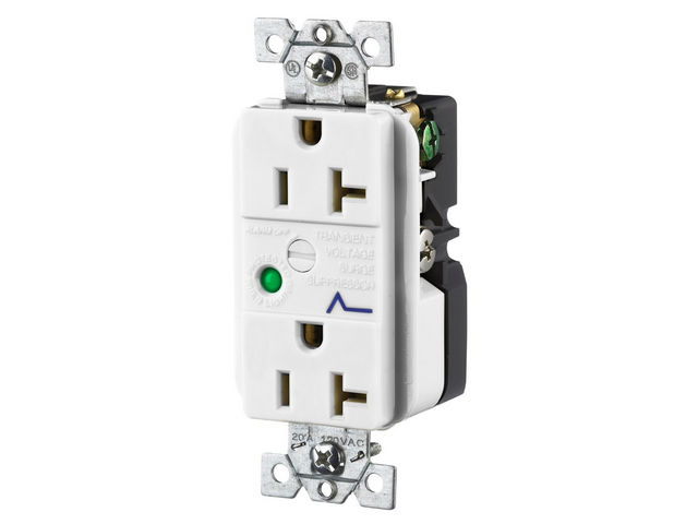 Bryant Duplex TVSS Receptacle 20A 125V 5-20R White (SP53WA)