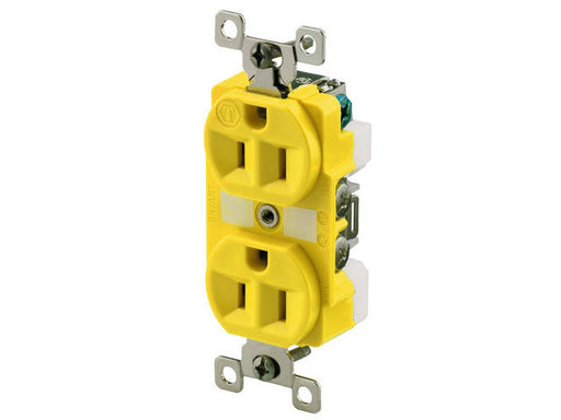 Bryant Duplex Receptacle Commercial 15A 125V 5-15R Yellow (BRY5262CR)