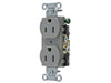 Bryant Duplex Receptacle Commercial Grade Side 15A 125V 5-15R Gray (CRS15GRY)