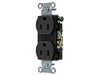 Bryant Duplex Receptacle Commercial Grade Side 20A 125V 5-20R Black (CRS15BLK)