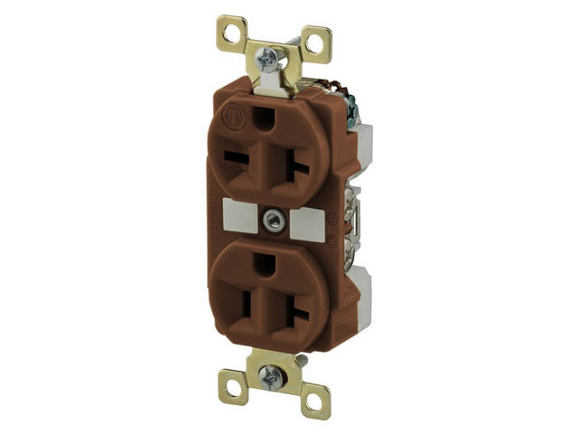 Bryant Duplex Receptacle Combination 20A 125 And 250V Brown (BRY5492)