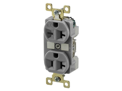 Bryant Duplex Receptacle Combination 20A 125 And 250V Gray (BRY5492GRY)