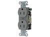 Bryant Duplex Receptacle Commercial Grade 15A 125V 5-15R Gray (CBRS15GRY)