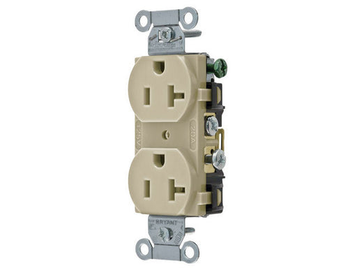 Bryant Duplex Receptacle Commercial Grade 20A 125V 5-20R Ivory (CBRS20I)