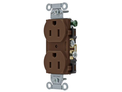 Bryant Duplex Receptacle Commercial Grade Back And Side Wired 20A 125V 5-20R Brown (CBRS15)