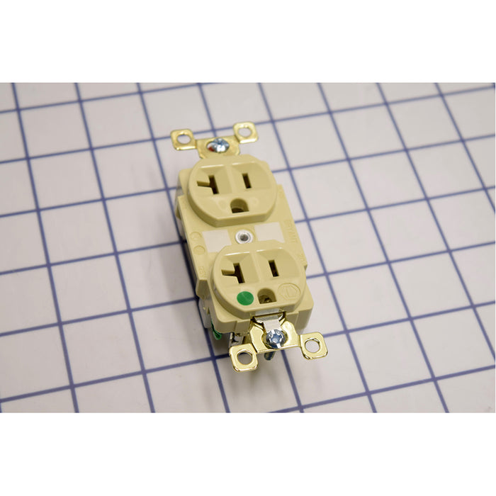 Bryant Duplex Receptacle Hospital Grade 20A 125V 5-20R Ivory (BRY8300I)