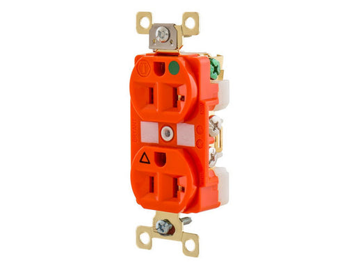 Bryant Duplex Receptacle Hospital Grade IG 20A 125V 5-20R Orange (BRY8300IG)