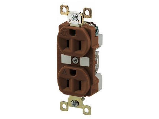 Bryant Duplex Receptacle Industrial Grade 15A 125V 5-15R Brown (BRY5262IGB)