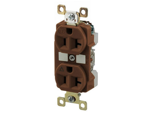 Bryant Duplex Receptacle Industrial Grade 20A 125V 5-20R Brown (BRY5362IGB)