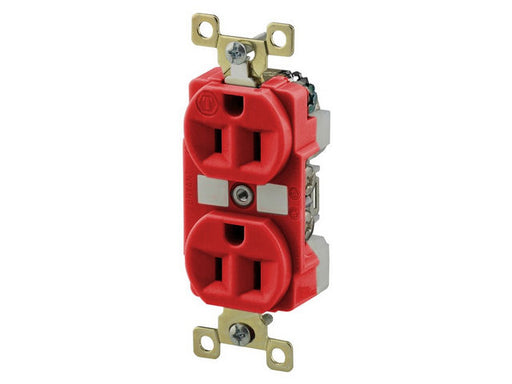 Bryant Duplex Receptacle Industrial Grade 15A 125V 5-15R Red (BRY5262RED)