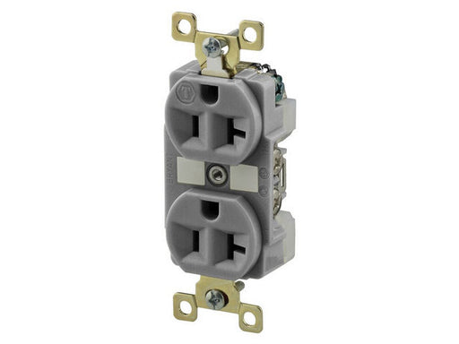 Bryant Duplex Receptacle Industrial Grade 20A 125V 5-20R Gray (BRY5362GRY)