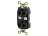 Bryant Duplex Receptacle Industrial Grade 20A 250V 6-20R Black (BRY5462BLK)