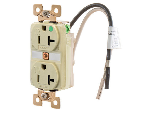 Bryant Duplex Receptacle Tamper-Resistant 20A 125V 5-20R Ivory (BRY8300ITR)