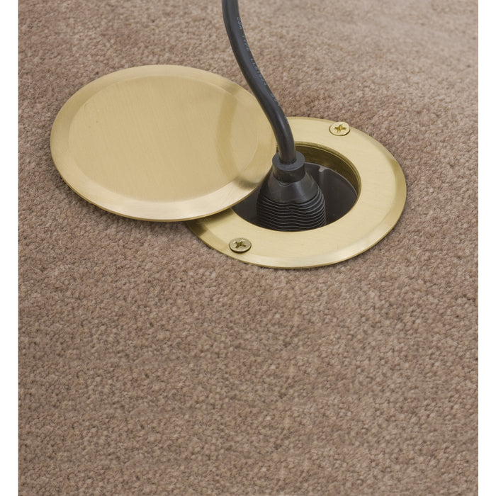 Bryant Floor Box Kit 15A Drop-In Single Brass (RF151R)