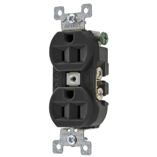 Bryant Heavy-Duty 15A/125V Duplex Black (5262BBLK)