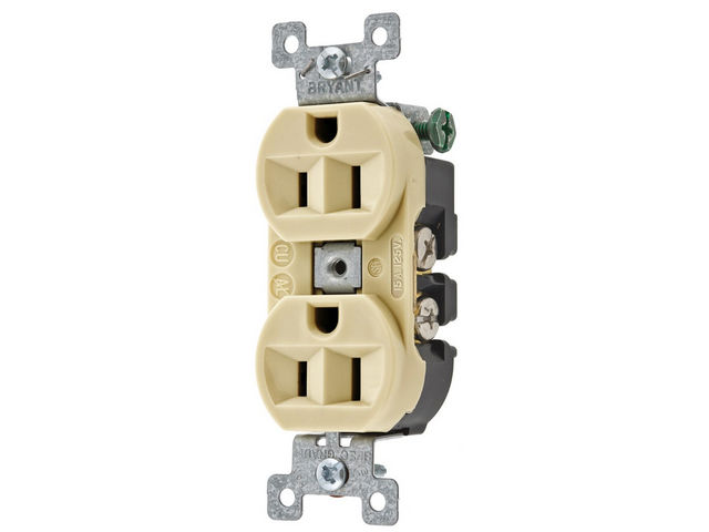 Bryant Heavy-Duty 15A/125V Duplex Ivory (5262BI)