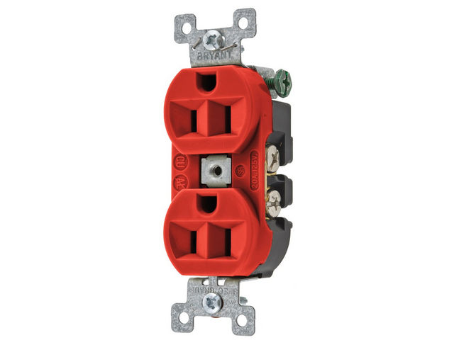 Bryant Heavy-Duty 15A/125V Duplex Red (5262BRED)