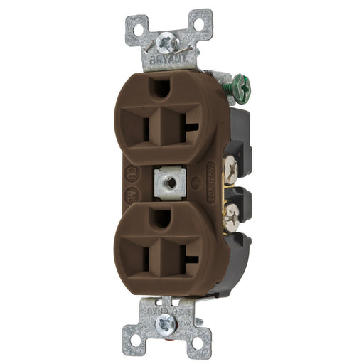 Bryant Heavy-Duty 20A/125V Duplex Brown (5362BN)