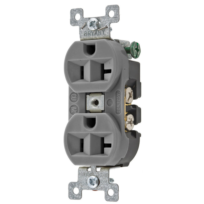 Bryant Heavy-Duty 20A/125V Duplex Gray (5362BGRY)