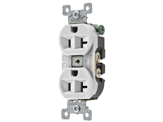 Bryant Heavy-Duty 20A/125V Duplex White (5362BW)