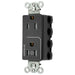 Bryant Hubbell Wiring Device-Kellems 1/2 SNAPConnect Controlled 15A 125V Tamper-Resistant Decorator Receptacle Black (SNAP2152C1BKTRA)