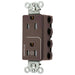 Bryant Hubbell Wiring Device-Kellems 1/2 SNAPConnect Controlled 15A 125V Tamper-Resistant Decorator Receptacle Brown (SNAP2152C1TRA)